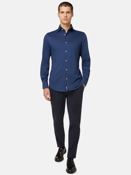 Boggi Milano Pantaloni cu dungă bleumarin