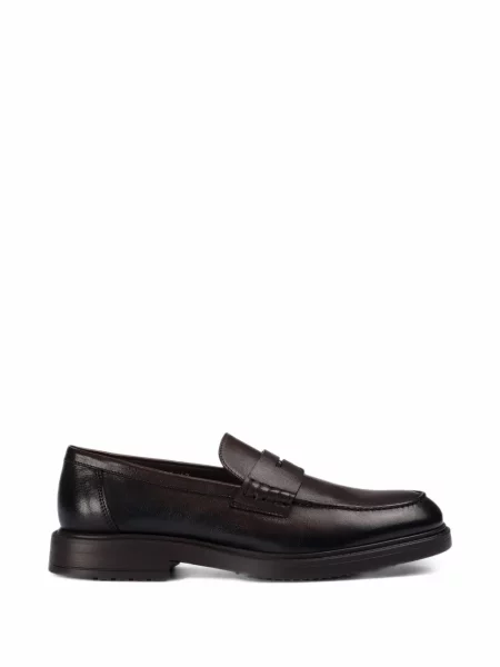 Loafersy Doucal's skórzane brązowe