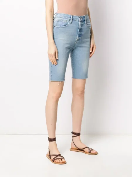 Pantaloni scurți din denim Frame albastru