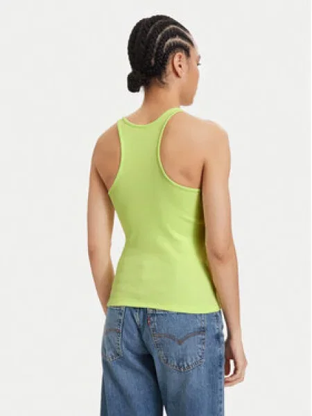 Tommy Jeans Top Racerback Svijetlo zelena