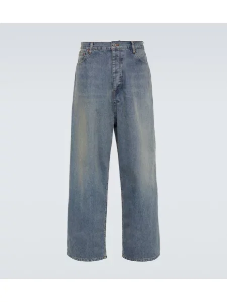 Široke kavbojke Balenciaga modra