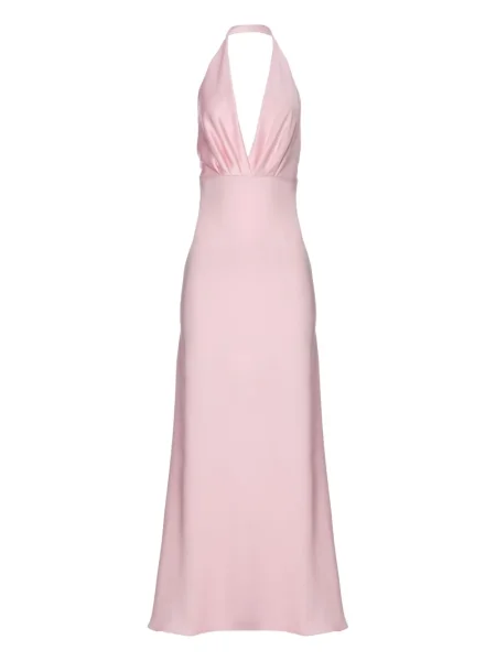 Rochie Il Volo drapată cu gât halter de costum roz