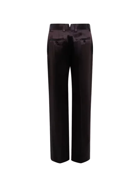Pantaloni Tom Ford de mătase violet