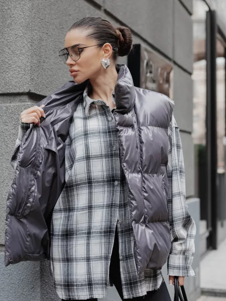 Жилет з утеплювачем Jadone Fashion Zhylet_Soft_graf графіт