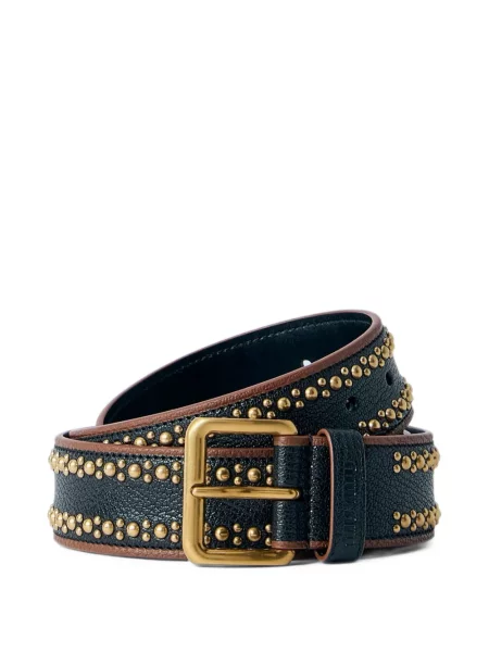 Cu centură curea Miu Miu din piele negru
