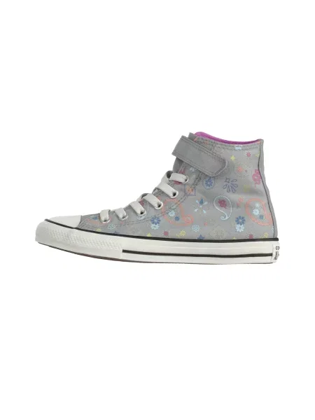 CONVERSE Tenisky CTAS 1V HI svetlomodrá oranžová / tmavoružová sivá
