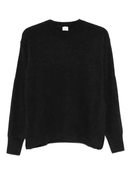 Pulover C.t.plage cu decolteu rotund negru