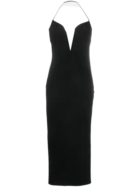 Maksi haljina Givenchy s halter ovratnikom crna