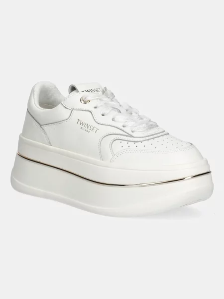 Twinset sneakers din piele alb