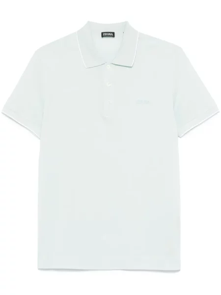 Polo Zegna cu broderie albastru