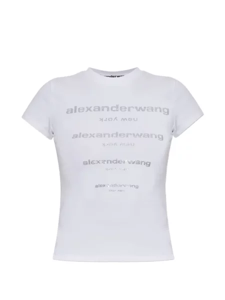 Tricou Alexander Wang cu autograf alb