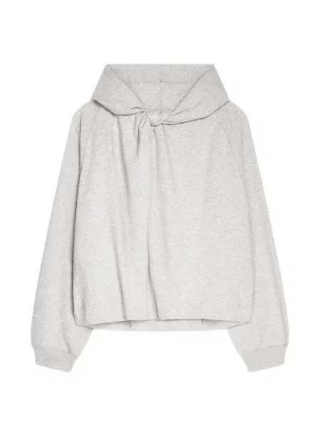 Hanorac cu glugă Dries Van Noten drapat gri