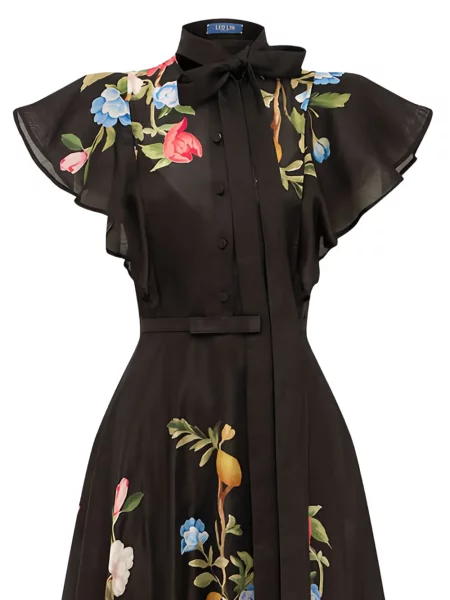 Rochie maxi Leo Lin negru