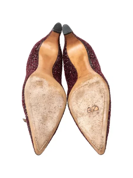 Pantofi cu toc Marc Jacobs cu funde roșu