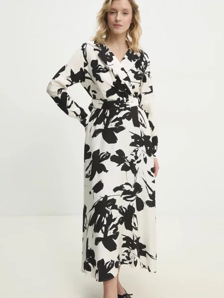 Answear Lab sukienka maxi rozkloszowana czarny