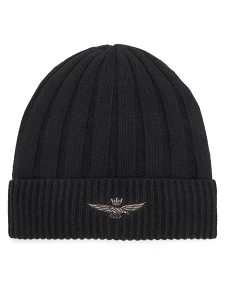 Шапка зимова Aeronautica Militare jet black чорна