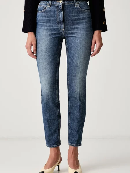 Elisabetta Franchi blugi slim fit pentru femei albastru