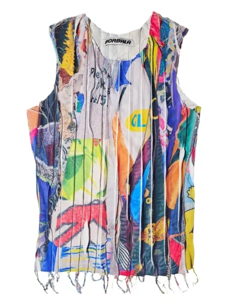 Top Borbala z nadrukiem biały