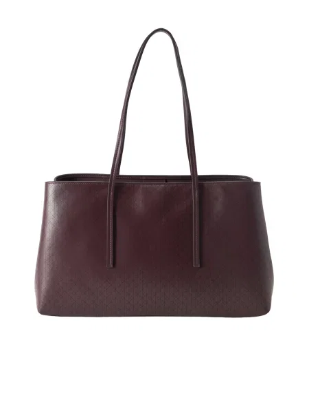 Geantă Calvin Klein Emblem Aop Medium Work Tote Vișiniu roșu
