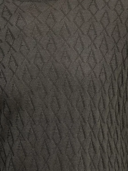Шерстяной легкий свитер Armani Exchange зеленый