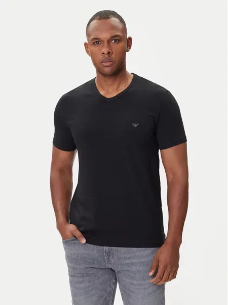 Πουκάμισο Emporio Armani Underwear μαύρο
