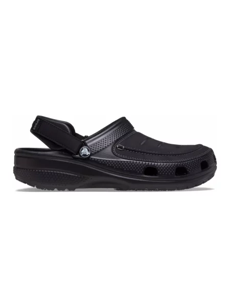 Klapki Crocs skórzane czarne
