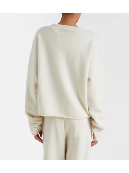 Pulover Extreme Cashmere din cașmir alb