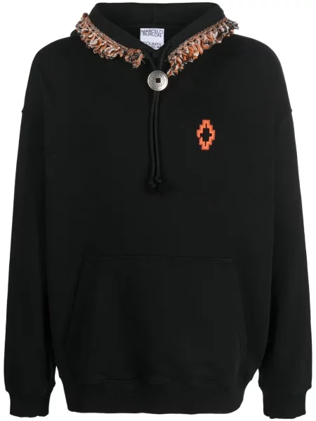 Pulover Marcelo Burlon County Of Milan cu franjuri negru
