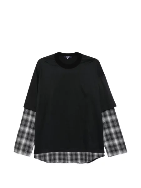 Tricou Comme Des Garcons Homme Plus în carouri cu imagine negru