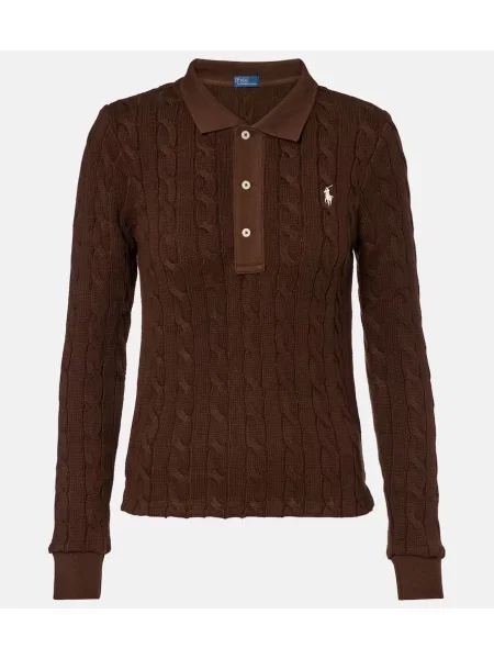 Pulover Polo Ralph Lauren tricotate maro