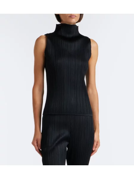 Top Pleats Please Issey Miyake negru