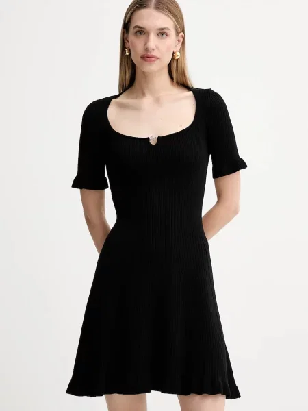 BOSS Orange rochie mini evazați negru
