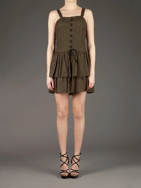 Rochie Edun plisată de costum kaki