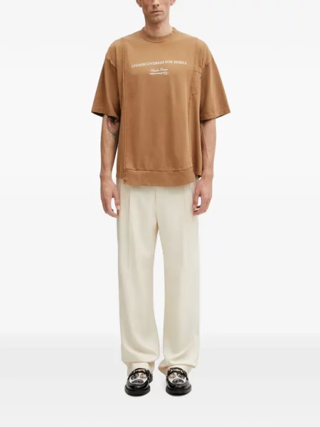 Tricou Undercover cu imagine maro