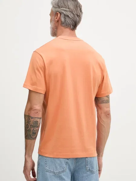 Lacoste t-shirt basic pomarańczowa