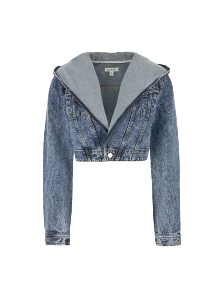 Kurtka z kapturem Alaïa z kapturem niebieski