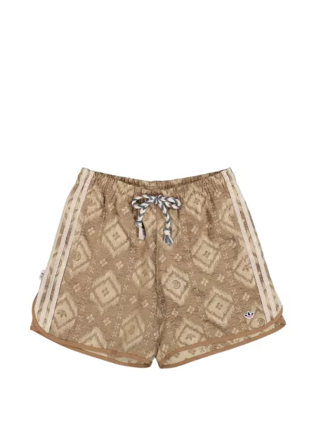 Pantaloni scurți Adidas cu șireturi din dantelă albastru