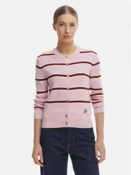 Pletena jopa Tommy Hilfiger roza