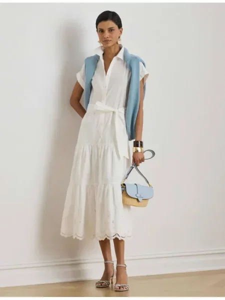 LAUREN RALPH LAUREN Rochie RALILA alb