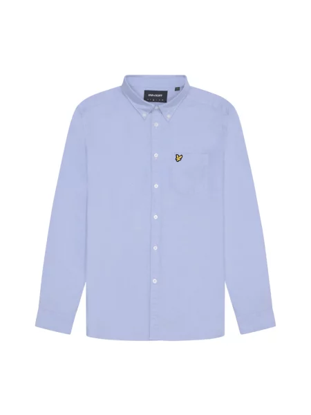 Koszula Lyle & Scott klasyczna z twillu niebieska