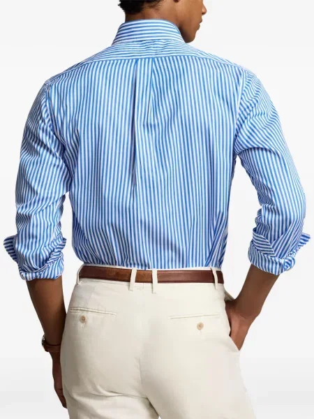 Krótka czapka z daszkiem Polo Ralph Lauren w jodełkę jednorzędowa niebieska