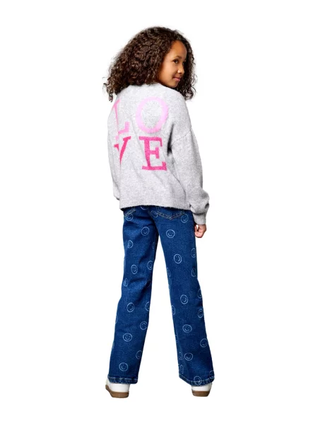 ONLY GIRLS Pulover KOGAbby Love deschis / roz deschis / roz închis gri