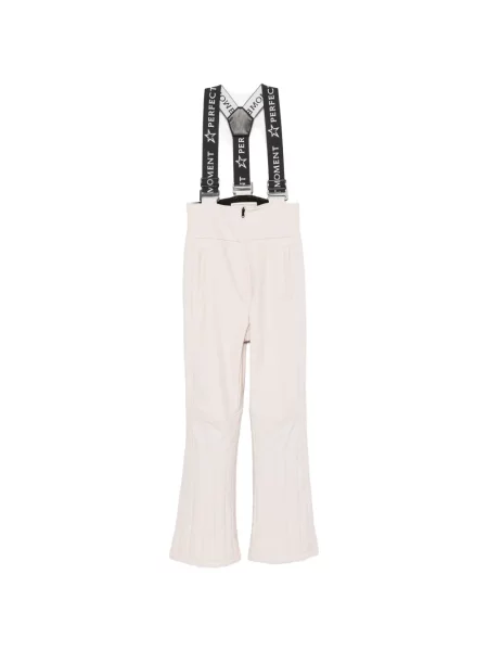 Pantaloni de schi Perfect Moment cu bretele cu autograf roz