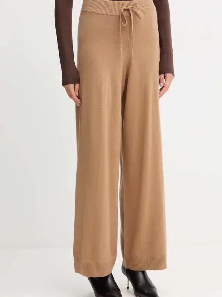 Weekend Max Mara pantaloni de lână JOSEF verde