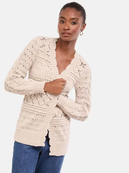 Lipsy Geacă tricotată bej