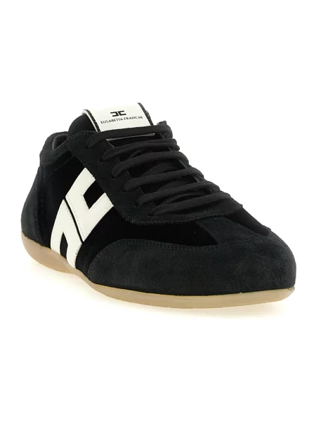 Sneakersy Elisabetta Franchi skórzane czarne