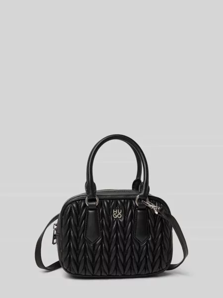 Torba na ramię z detalem z logo model ‘Chris’ czarna