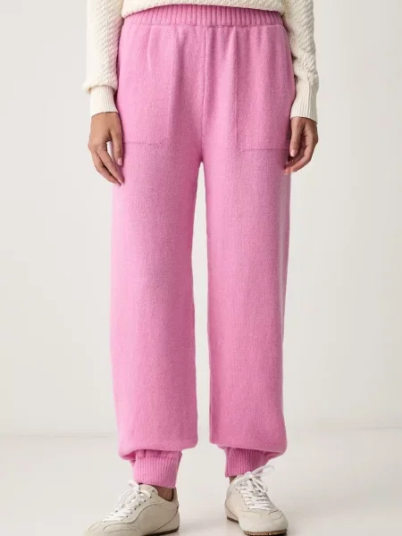 MSGM pantaloni de trening pentru femei din lână roz