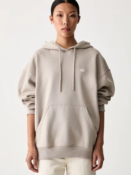 Adidas Originals hanorac cu glugă pentru femei cu Essentials bej