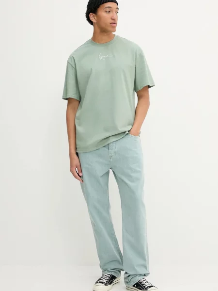 T-shirt Karl Kani Small Signature Essential Tee Green S zielona